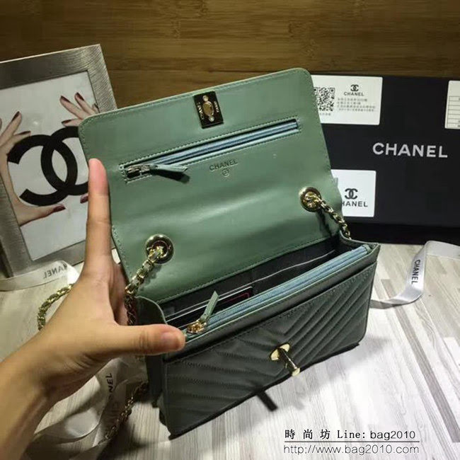 香奈兒CHANEL V982新款新顏色專櫃品質羊皮鏈條小包 DSC1253